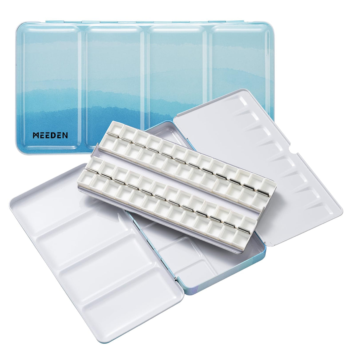 MEEDEN Empty Watercolor Tin Palette: Portable Watercolor Palette Paint Case