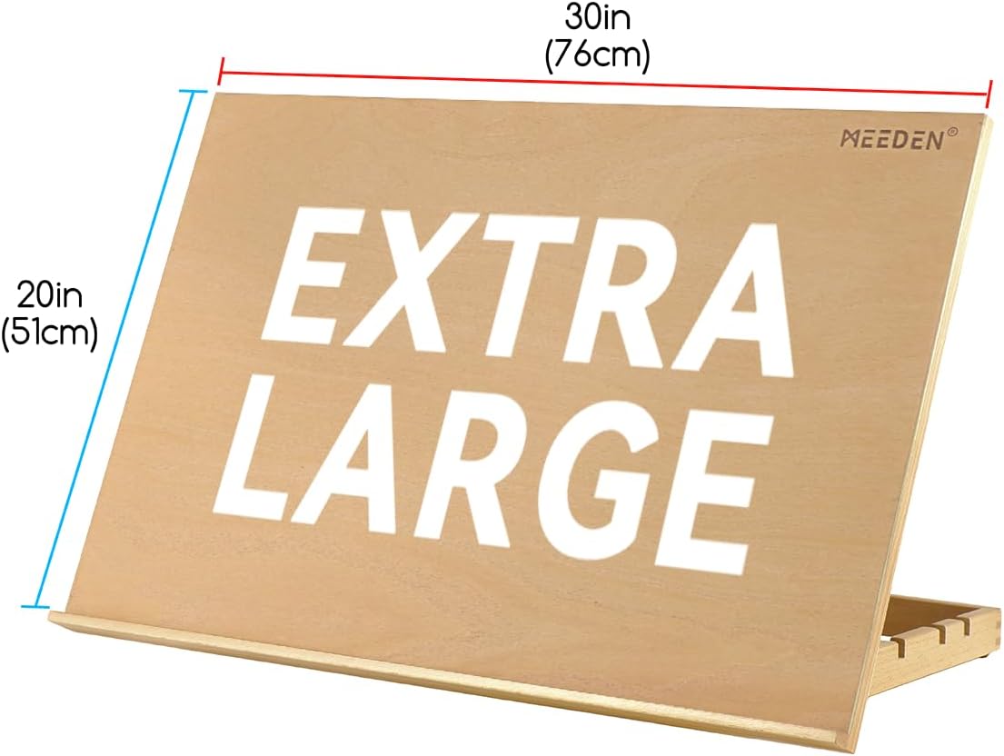 MEEDEN Extra Large Tabletop Easel: Wooden Easel for Painting Drawing Board