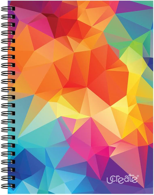 UCreate Fashion Poly Sketch Book, Kaleidoscope, 9'' x 12'', 75 Sheets