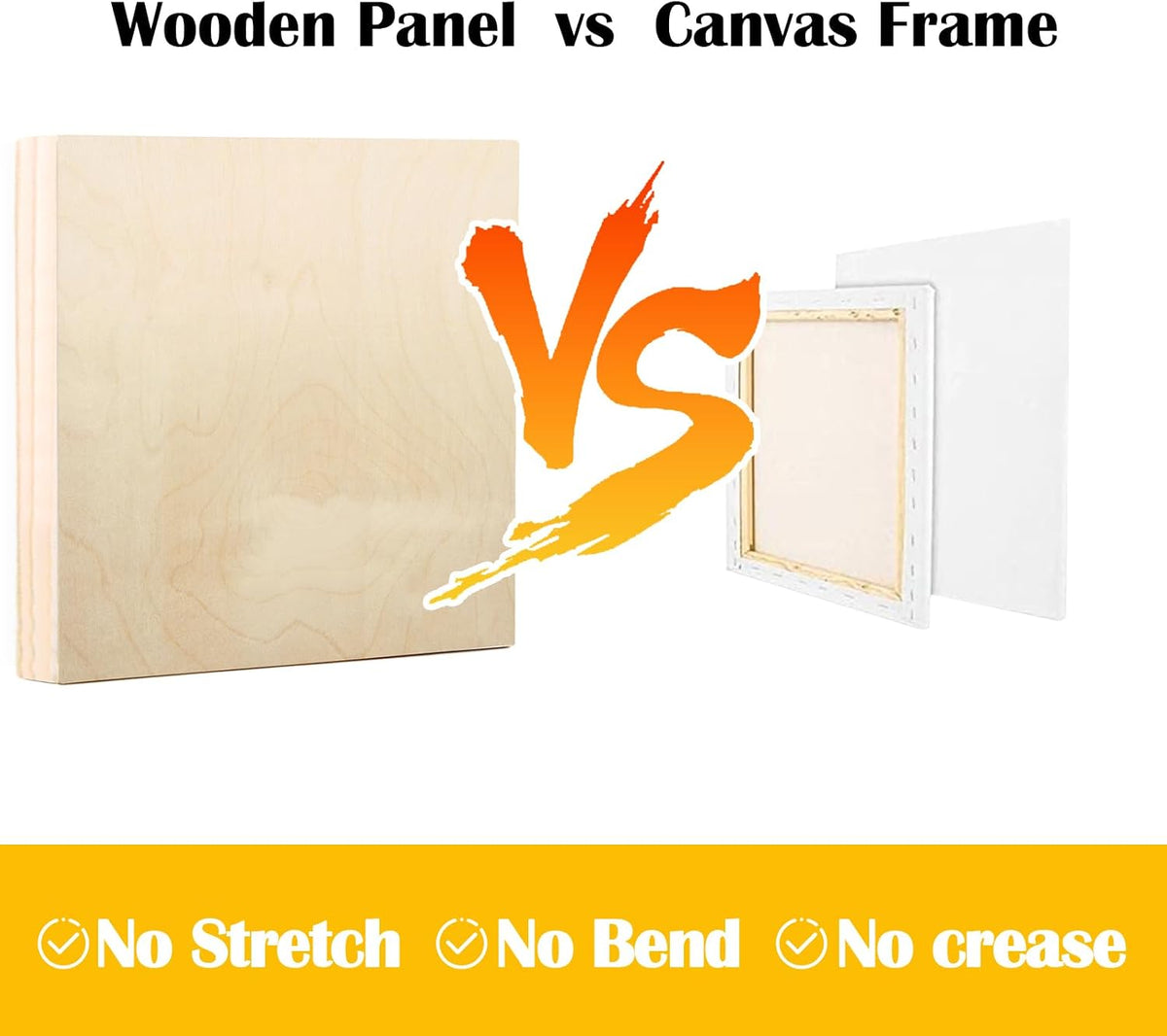 Falling in Art 2 Pack 12x12'' Unfinished Gallery Birch Wood Canvas Panels