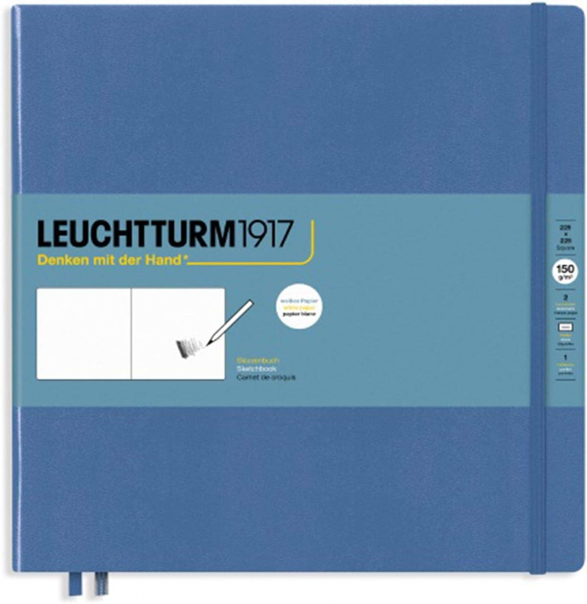 Leuchtturm1917 - Square Hardcover Sketchbook (Lemon) - 112 Pages of 150g/m² Paper
