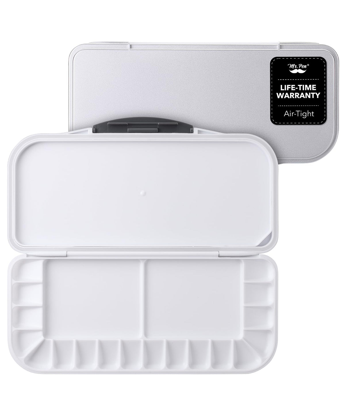 Mr. Pen- Airtight Watercolor Palette with Lid, 18 Wells & 2 Mixing Areas