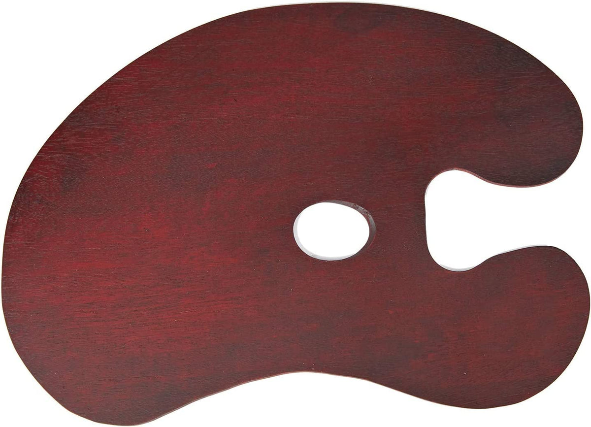 Oval Walnut Wooden Paint Palette 16 * 12inch - Artist Oil Paint Palette Walnut Palettes 30 * 40 for Acrylic Watercolor Oil Paints (Oval 30 x 40 cm)