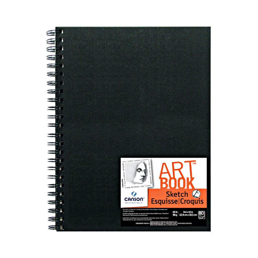 Canson Artist Series Sketchbook, Hardbound Journal, 11x14 inches, 184 Pages (65lb/96g) - Artist Paper for Adults and Students - Graphite, Charcoal, Pencil, Colored Pencil