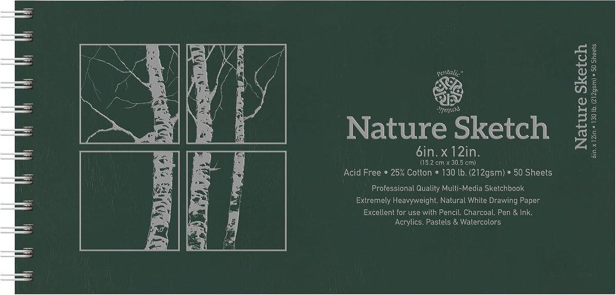 Pentalic Nature Sketch Pad, 9-Inch by 6-Inch