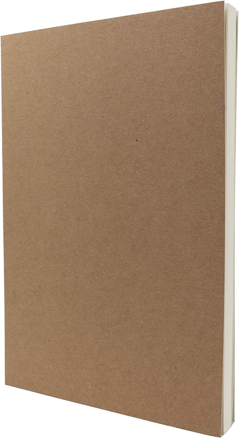 LayFlat Sketchbook - 5.5 x 8.25 Inches - Black Blank Note Book, 64 Sheets, Thick 100gsm Paper…