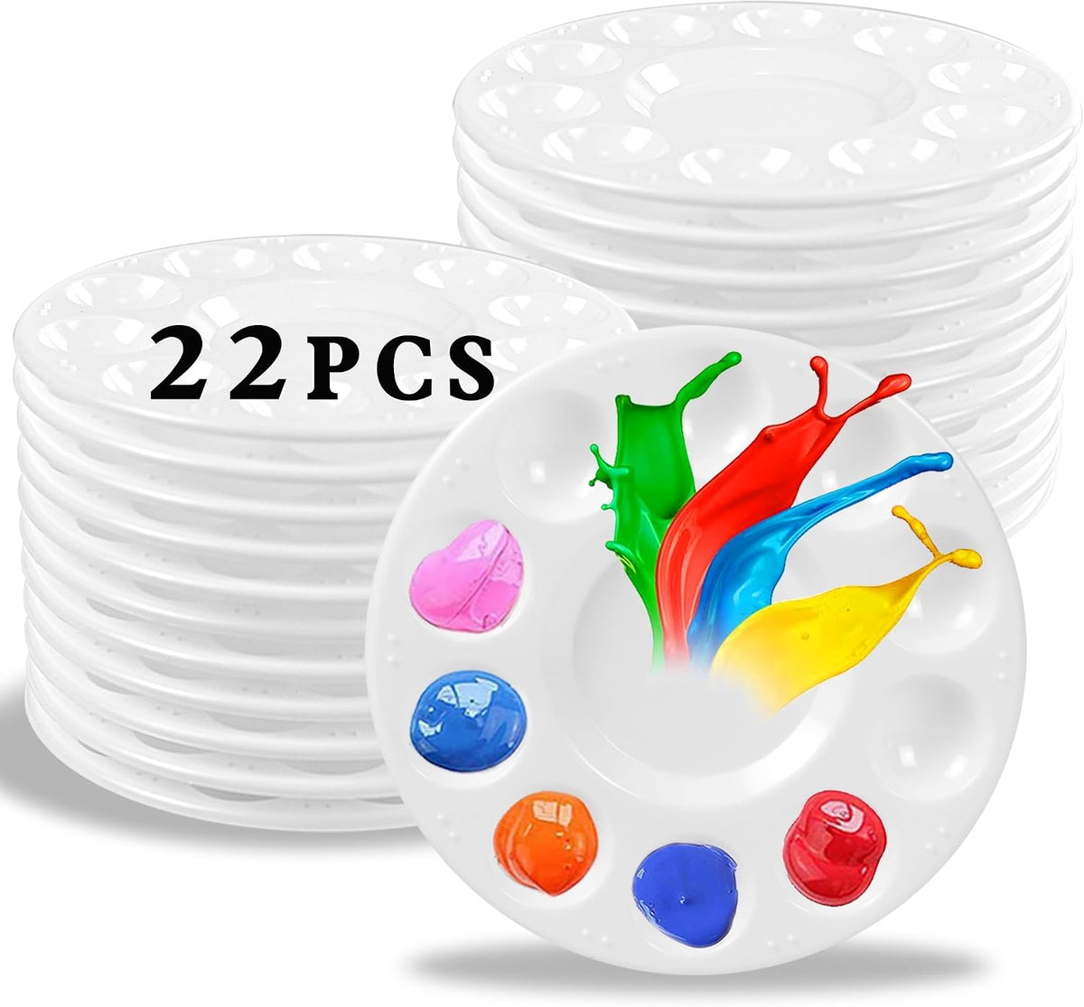 22pcs Paint Palettes,Paint Tray Palette,Paint Pallets for Kids&Adults