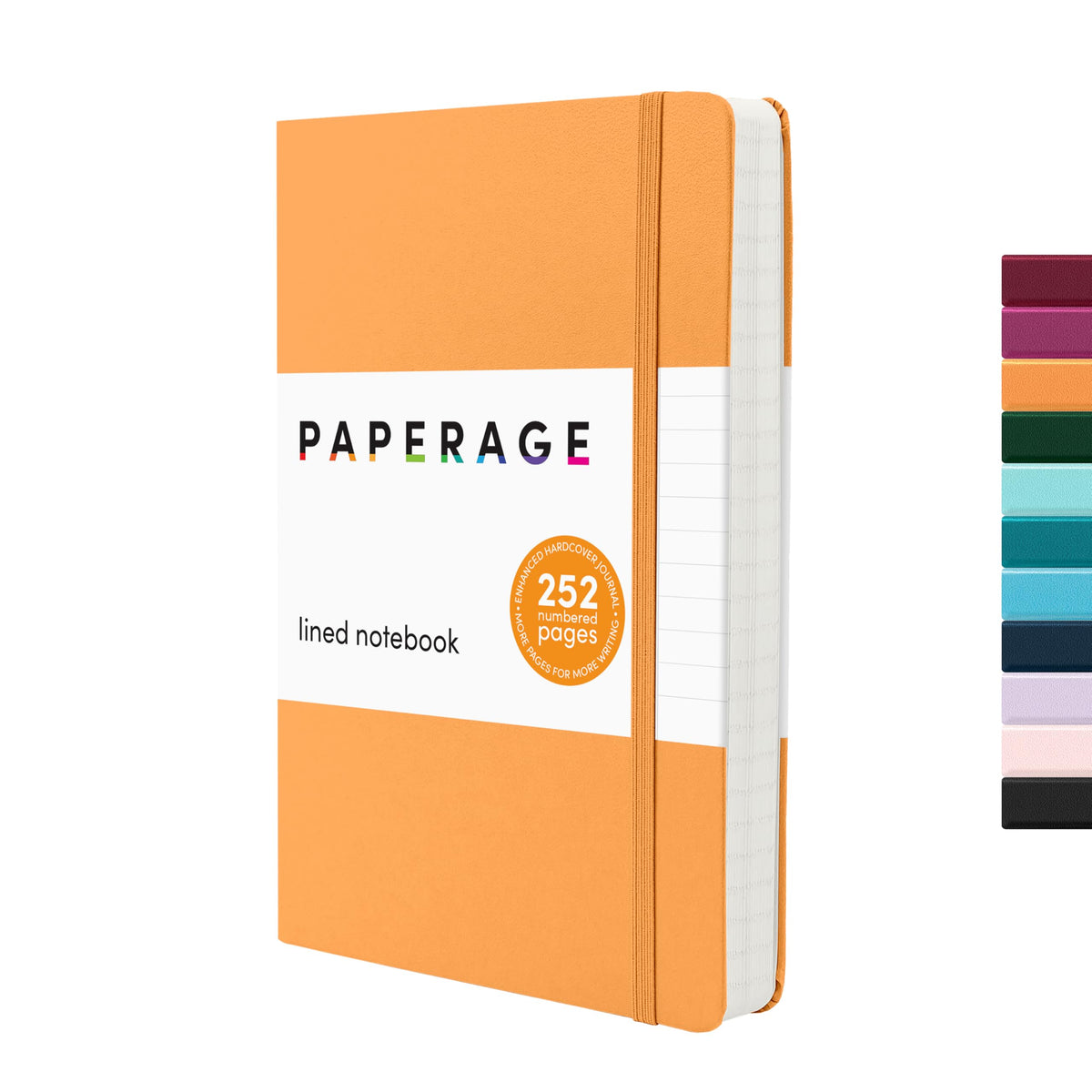 PAPERAGE Blank Journal Notebook, (Raspberry), 160 Pages, Medium 5.6 in x 8 in - 100 GSM Thick Paper – Hardcover Journaling Notebook for Work, School, Note Taking or Sketching