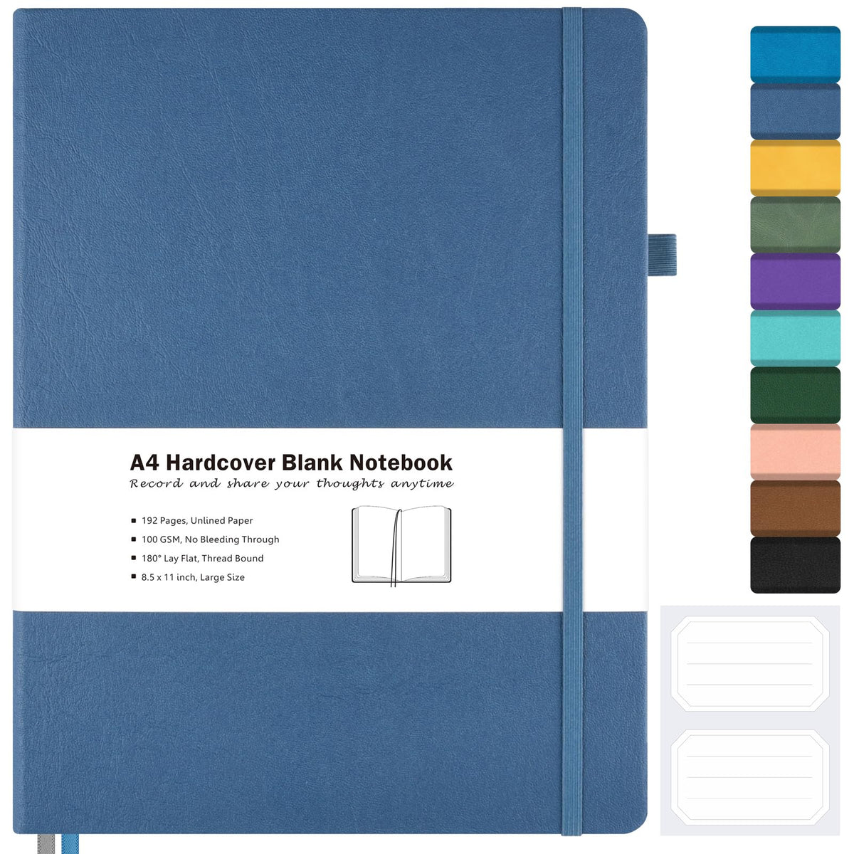 Blank Notebook Hardcover Sketch Book, 8.5 x 11 Blank Journal No Bleed Paper