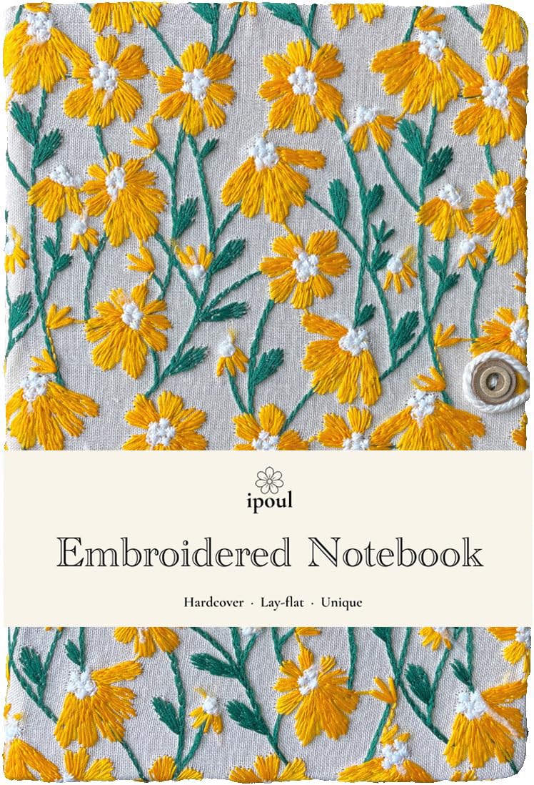 Flower Notebook, Cute Sketchbook, Drawing Journal, Blank Unlined Pages, for Art Drawing, A5, Plain, Hardcover, Gift for Women, Camellia, Orange