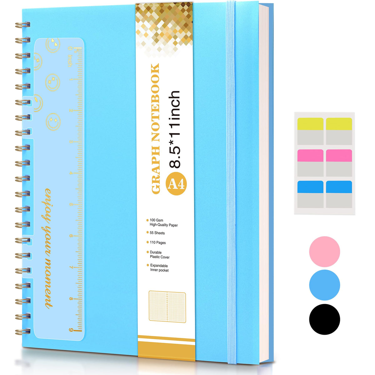 Blank Spiral Notebook Journal 8.5” x 11”, A4 Large Sketch Book for Women Men, 100 GSM Blank Paper Drawing Notebook, Hardcover Spiral Bound Sketchbook for Sketching Work School, Wildflower Mountainside