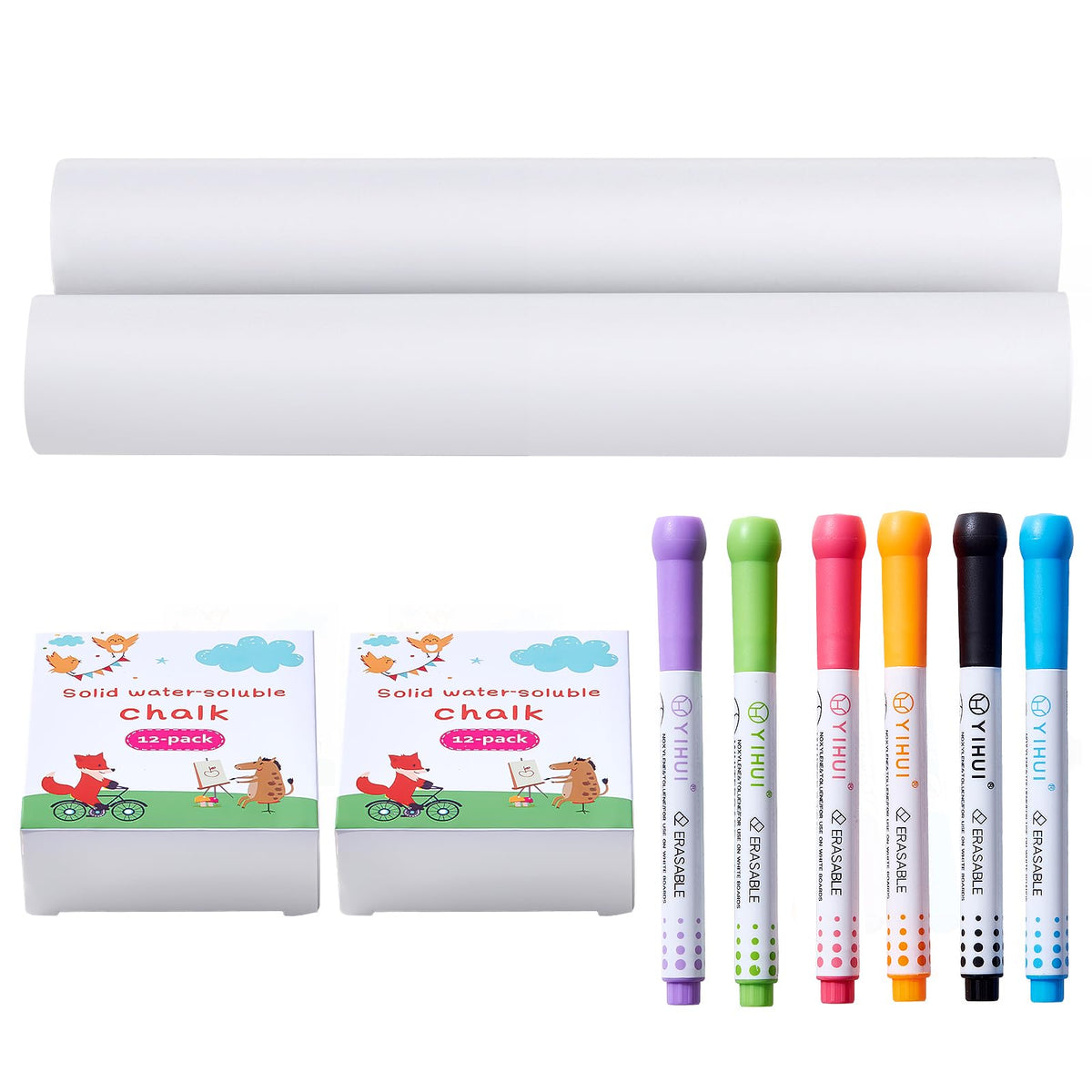 VEVOR Art Easel for Kids, 3-in-1 Wooden Double-Sided Kid's Art Easel with Magnetic Whiteboard, Chalkboard & Paper Roll, Adjustable Standing Drawing Board with Painting Accessories for Boys and Girls