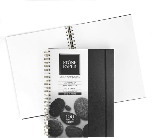 ArtSkills Stone Paper Sketchbook - 9x12 Sprial Bound Notebook No Lines