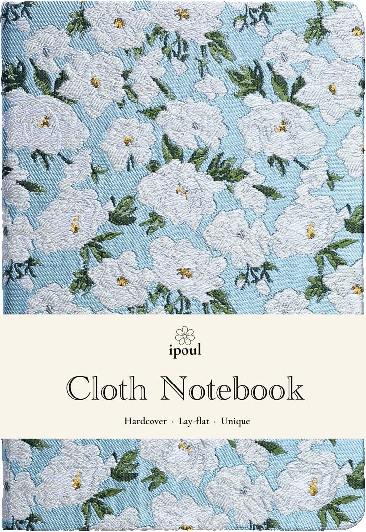 Flower Notebook, Cute Sketchbook, Drawing Journal, Blank Unlined Pages, for Art Drawing, A5, Plain, Hardcover, Gift for Women, Camellia, Orange