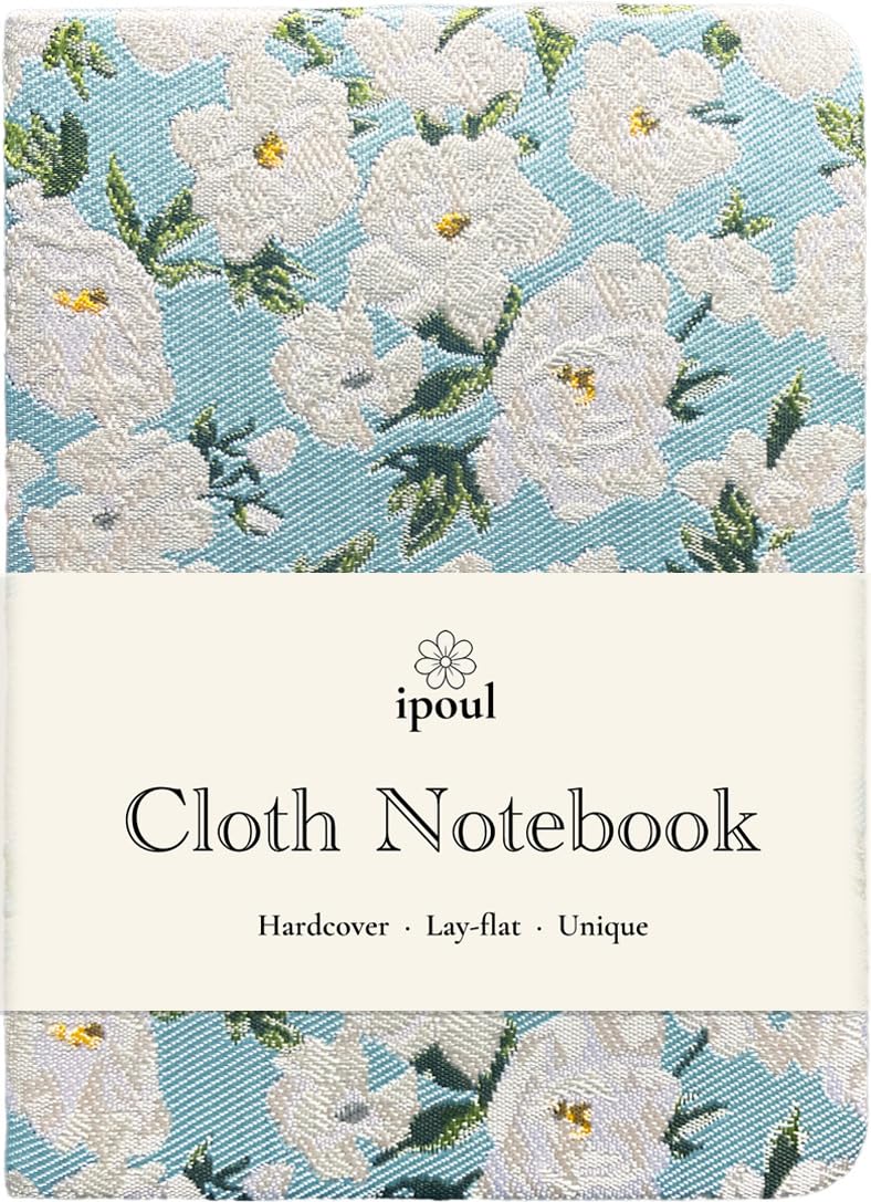 Flower Notebook, Cute Sketchbook, Drawing Journal, Blank Unlined Pages, for Art Drawing, A5, Plain, Hardcover, Gift for Women, Camellia, Orange