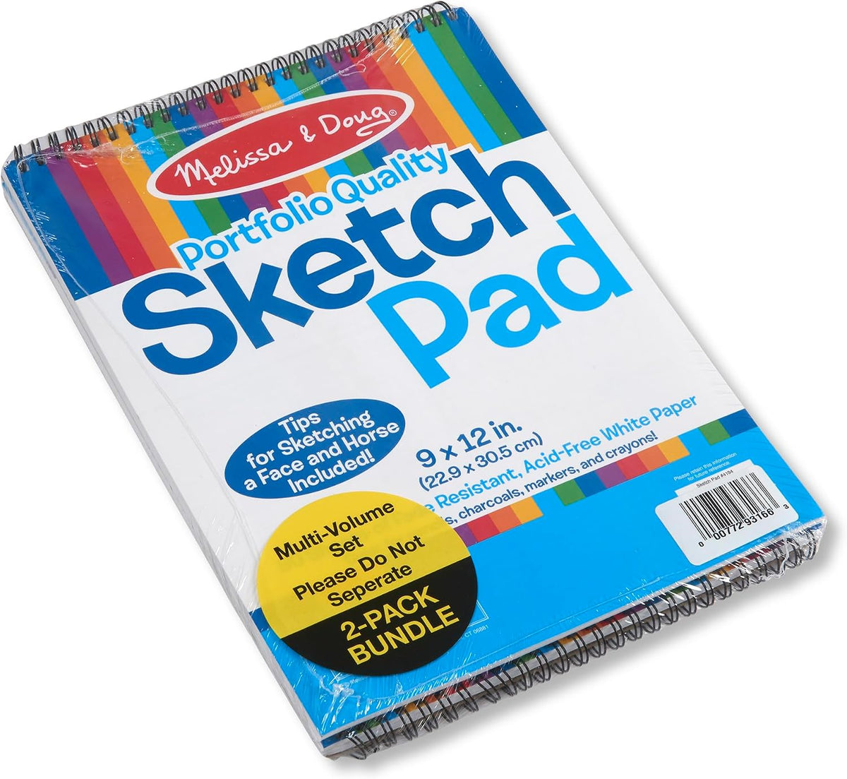 Melissa & Doug 9x12 Jumbo Drawing Paper Pad 2-Pack Art Supply