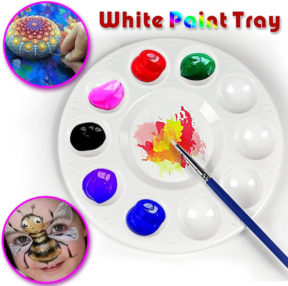 22pcs Paint Palettes,Paint Tray Palette,Paint Pallets for Kids&Adults