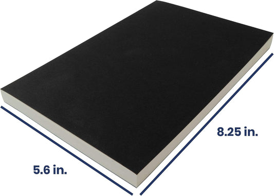 LayFlat Sketchbook - 5.5 x 8.25 Inches - Black Blank Note Book, 64 Sheets, Thick 100gsm Paper…