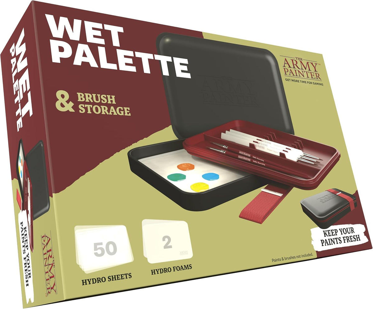 The Army Painter, Wet Palette, 50 Hydro Sheets & 2 Foam for Acrylic Paints