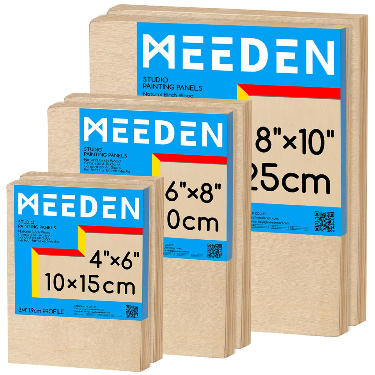 MEEDEN Unfinished Wood Canvas Board:18x18 Canvas Panel Pack of 2