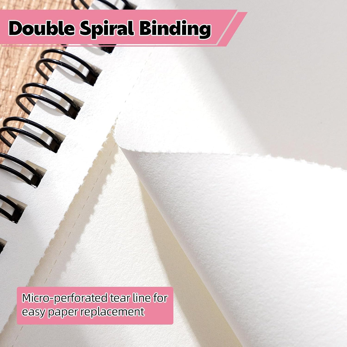 4 Pack Sketch Book for Kids, 8.5 × 11 in, Spiral Bound, 30 Sheets Each