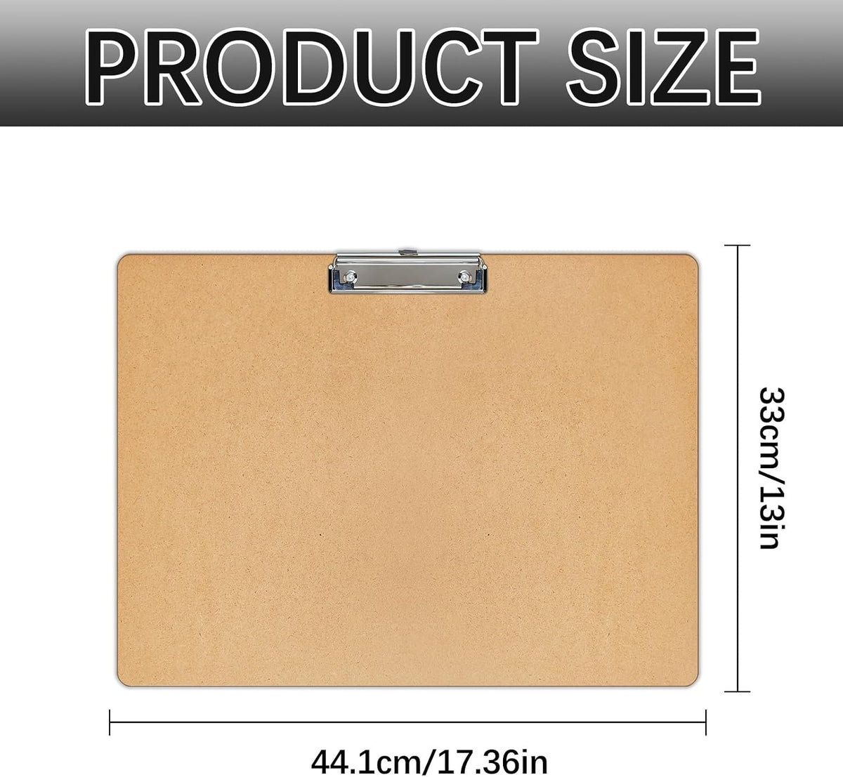 6 PCS Extra Large 11X17 Clipboard, Wood Cleats with Low Profile Clips for Drawing, Sketching, and Art Boards, Horizontal Wood Lapping, Landscape Layout (3Mm Thickness)