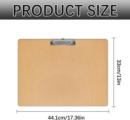 6 PCS Extra Large 11X17 Clipboard, Wood Cleats with Low Profile Clips for Drawing, Sketching, and Art Boards, Horizontal Wood Lapping, Landscape Layout (3Mm Thickness)