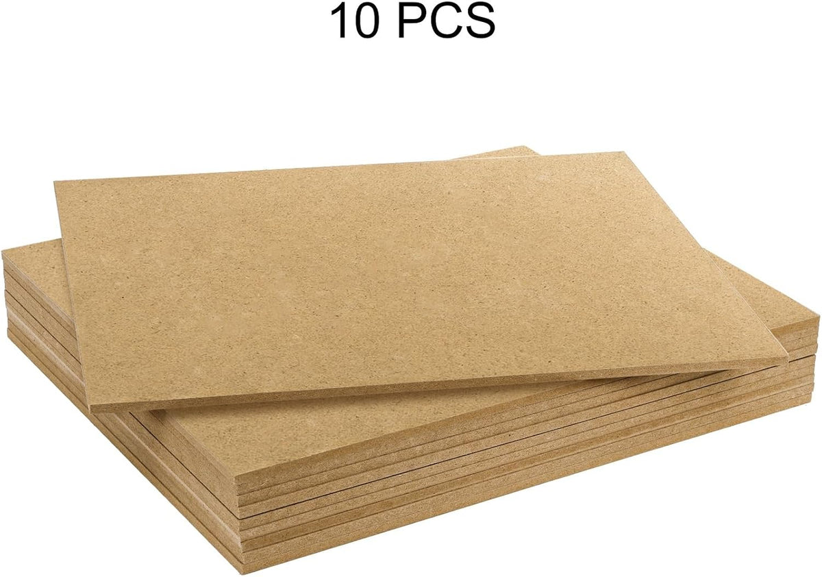 DEAYOU 10 Pack 11" x 14" MDF Wood Boards for Crafts, 1/4" Thick Medium Density Fiberboard, Unfinished Art Chipboard Sheets, Blank Wooden Hardboard Panels for DIY, Engraving, Painting, Carpentry