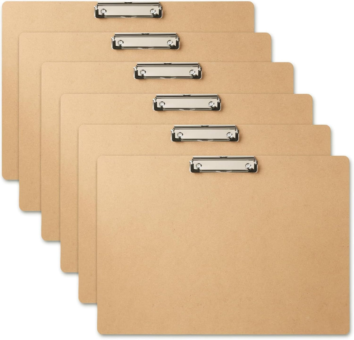6 Pcs 11x17 Wooden Horizontal Clipboards Extra Large