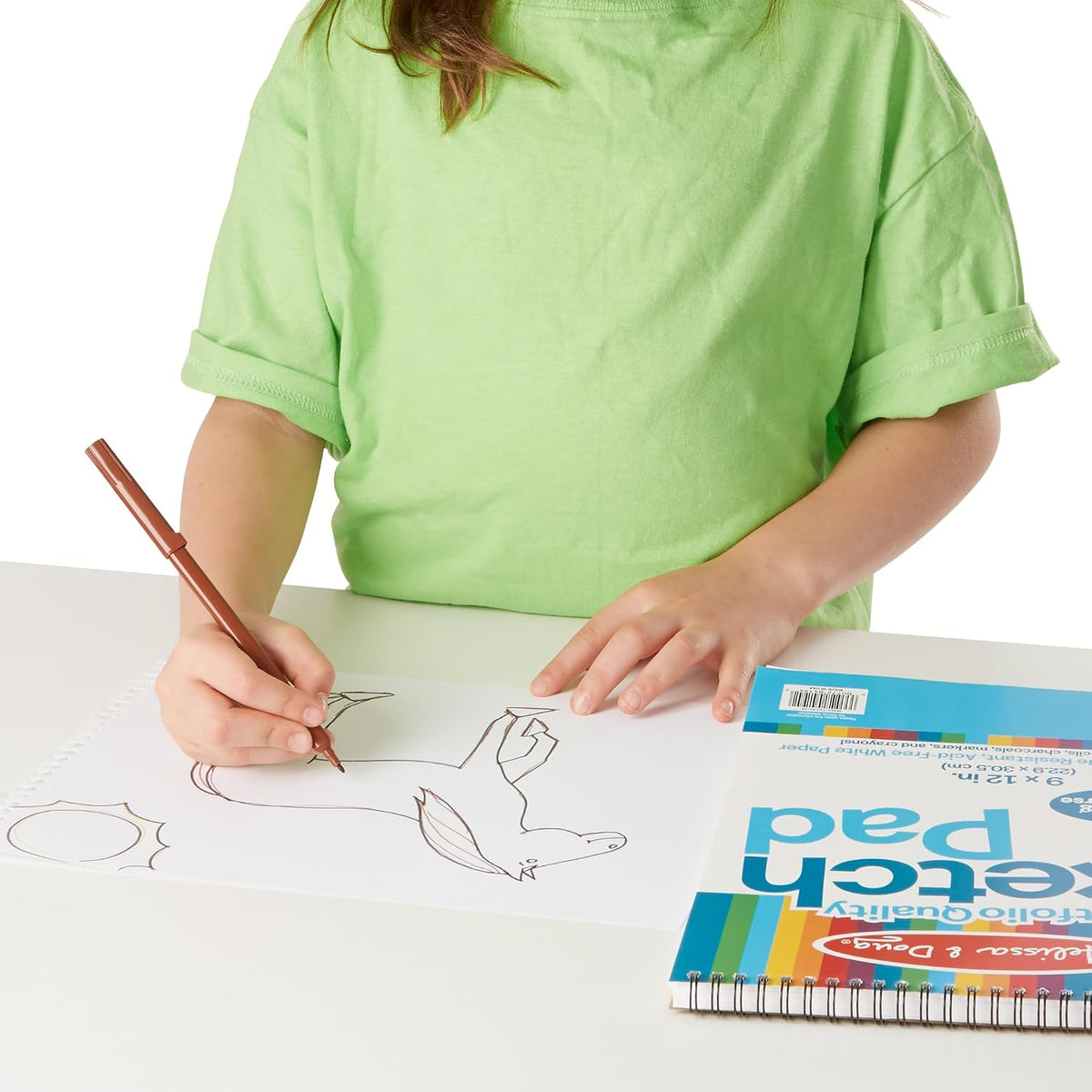 Melissa & Doug 9x12 Jumbo Drawing Paper Pad 2-Pack Art Supply