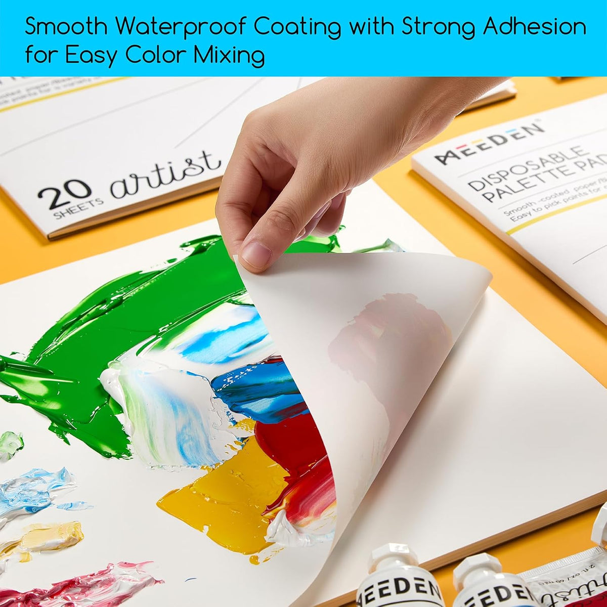 MEEDEN Artist Palette Paper Pad: 12"x16", 40 Sheets (80lb/120gsm) for Adult