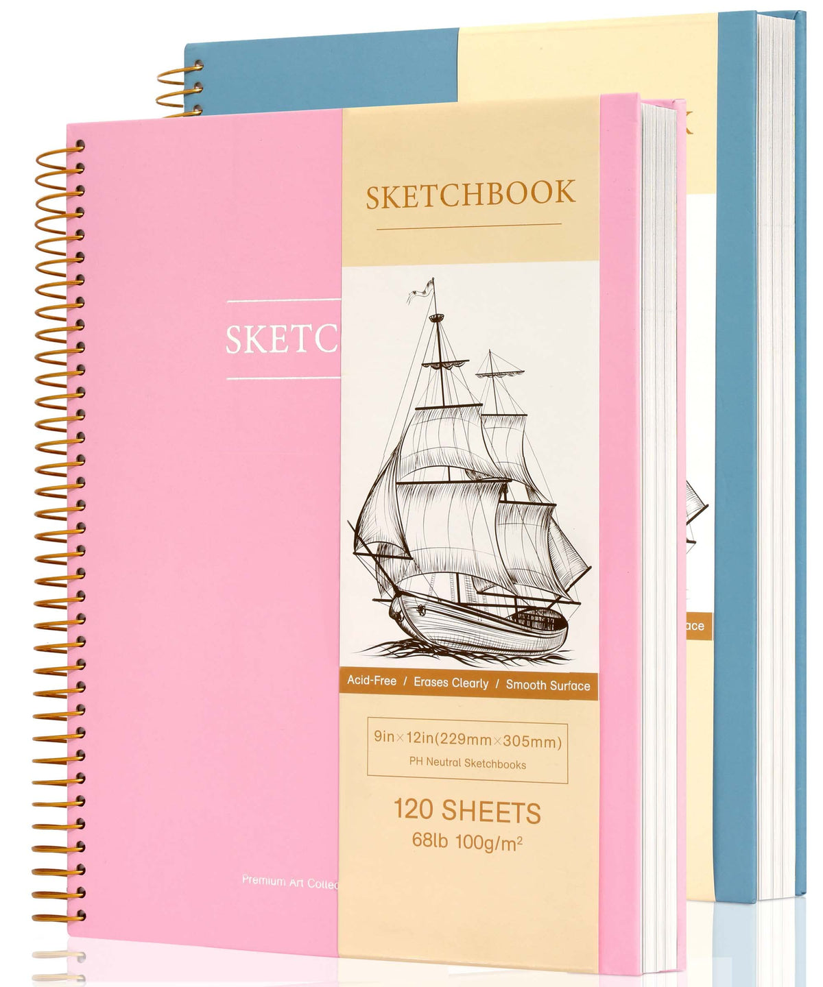 Yoment 9"x12" Hardcover Sketchbook for Drawing，120 Sheets，100GSM