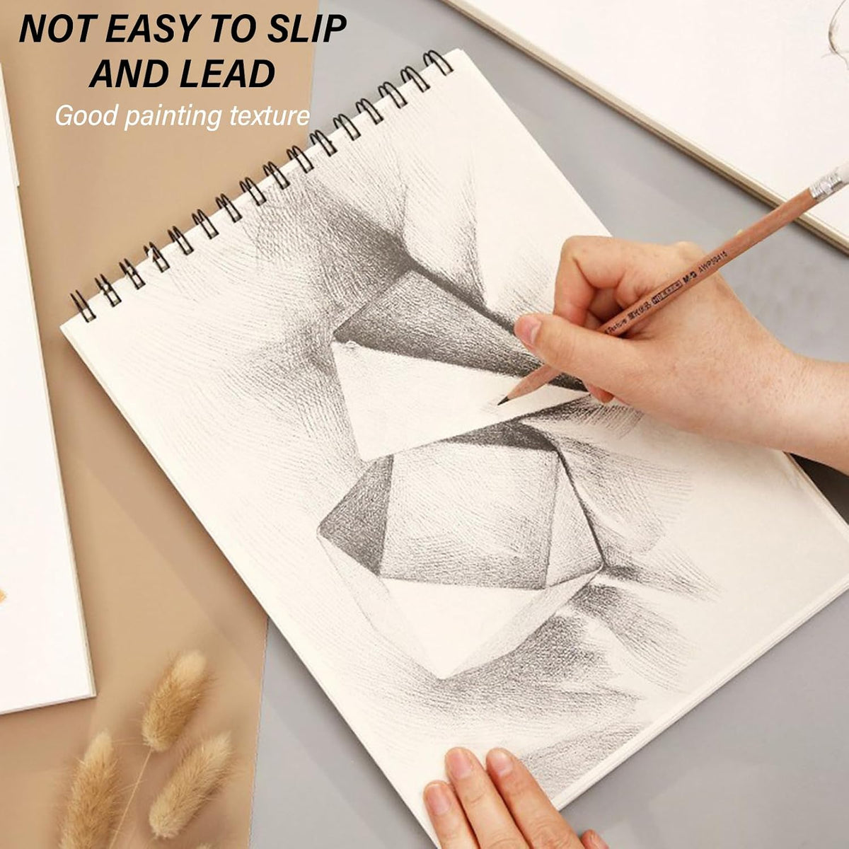 Deokke Sketchbook Top Spiral Bound Sketch Pad, 9 x 12 inch,100GSM Thick Paper,50 Sheets 100 Pages,Art Sketch Book Aesthetic Cute Drawing Writing Paper for Girls Women-Pink Bowknot