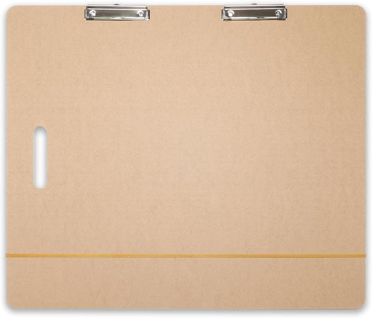 23" x 26" Drawing Board, Artist Sketch Boards with Handle for Drafting Art, Portable Wooden Clipboard for Studio Fit in Artists Tote