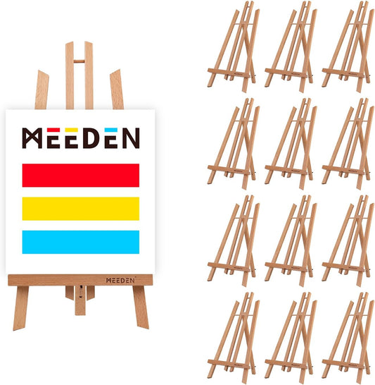 MEEDEN 20 Inch Tabletop Easel: 12 Pack Beech Wood Easel for Painting