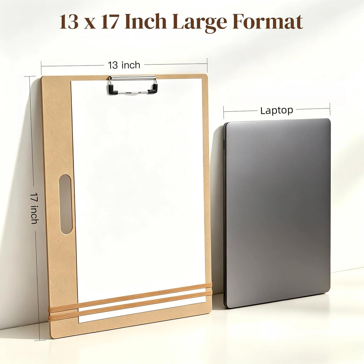13"x17" Drawing Boards with Clip, Bands and Handle, Pack of 2