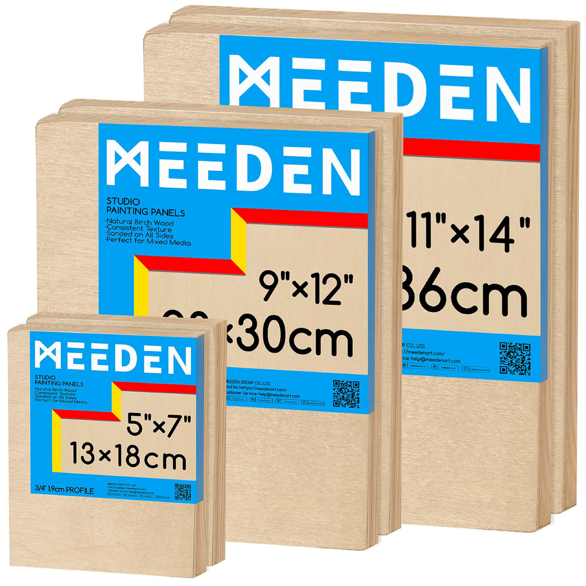MEEDEN Unfinished Wood Canvas Board:18x18 Canvas Panel Pack of 2