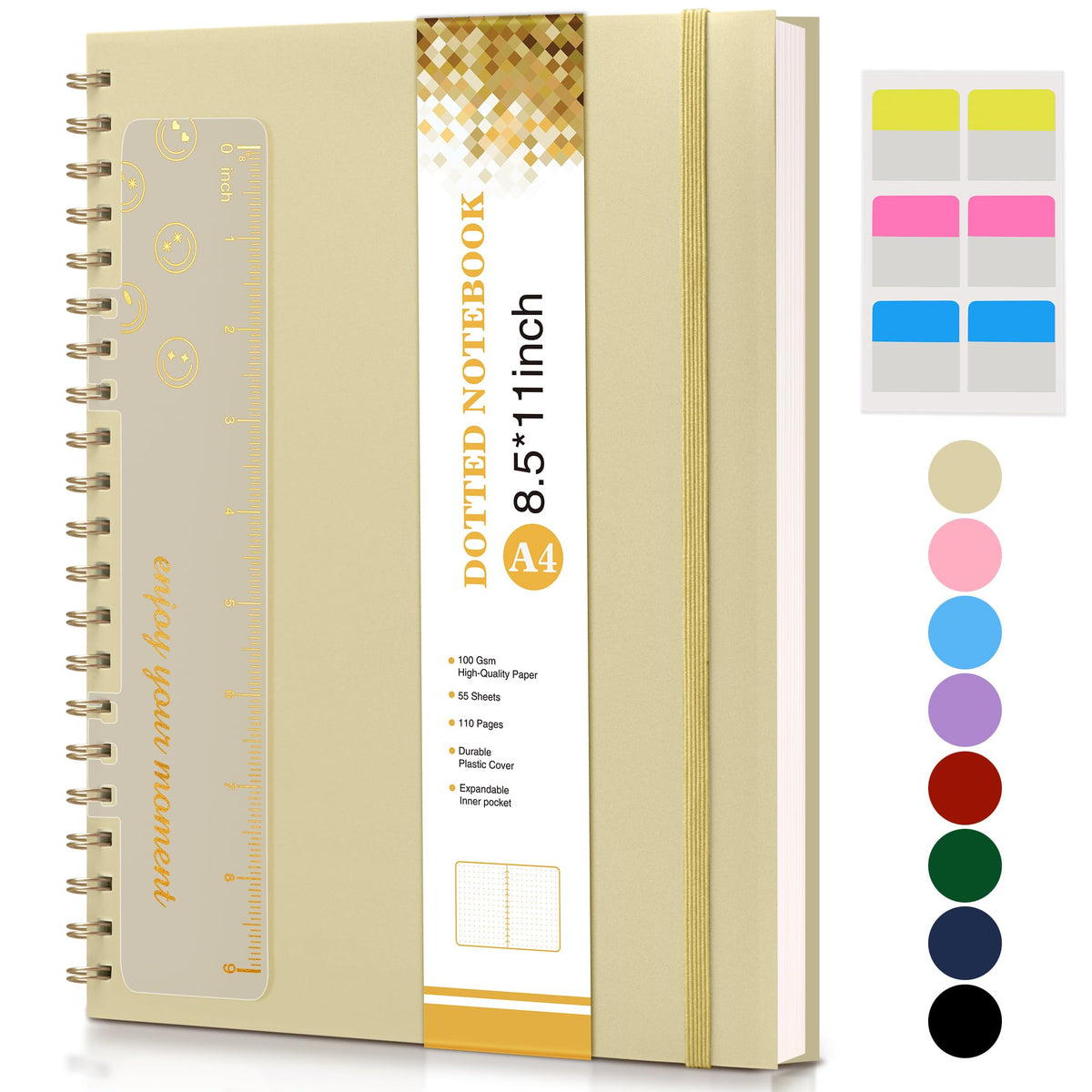 Blank Spiral Notebook Journal 8.5” x 11”, A4 Large Sketch Book for Women Men, 100 GSM Blank Paper Drawing Notebook, Hardcover Spiral Bound Sketchbook for Sketching Work School, Wildflower Mountainside