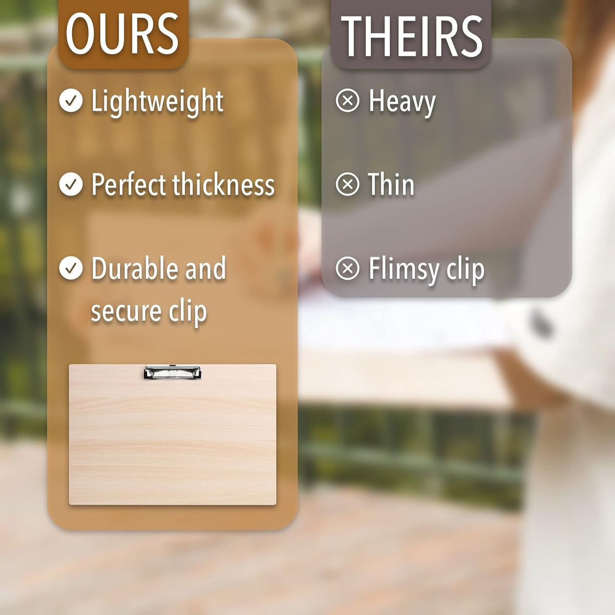 Mr. Pen- Clipboard, 11.5x17 Inches, Horizontal Wooden Clipboard