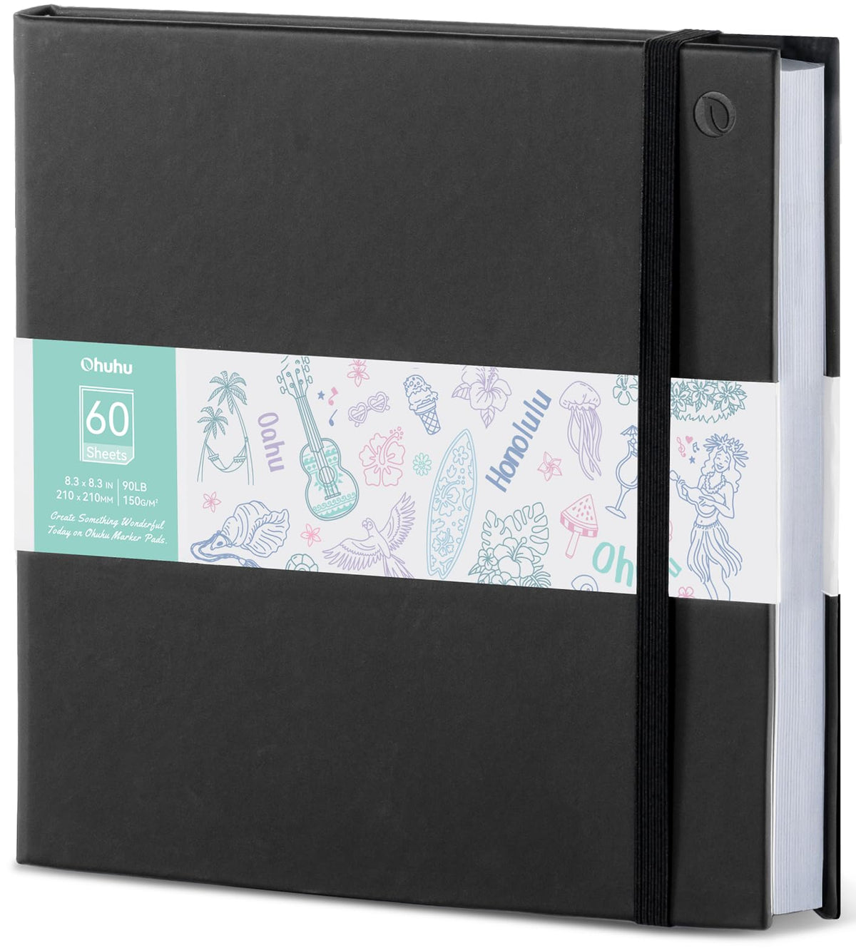 Ohuhu 8.5"x11" Double-Sided Bleedproof Marker Pad Art Sketchbook 60 Sheets