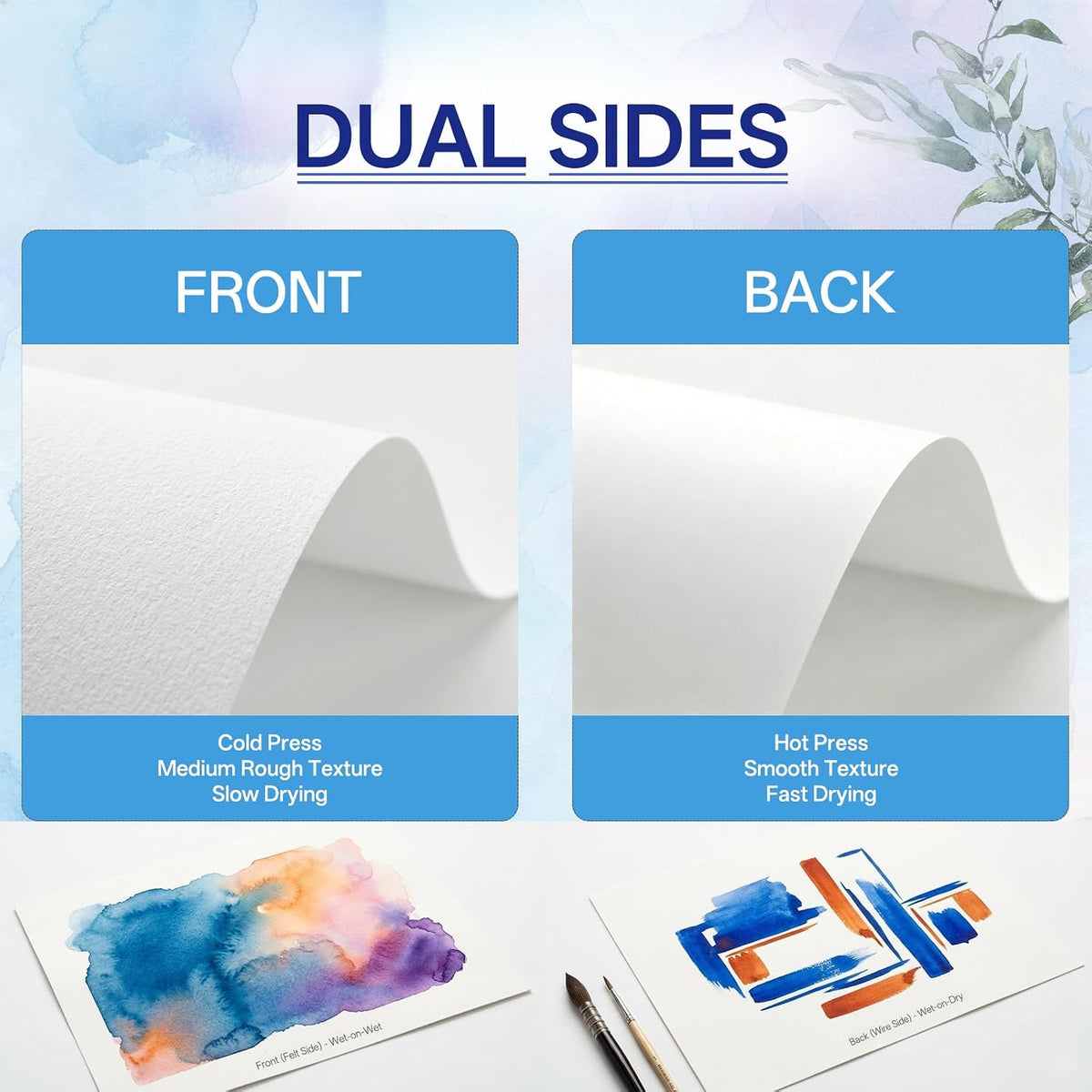 Beznh Watercolor Paper Pad 9x12 Watercolor Sketchbook 110lb/230G 36 Sheets