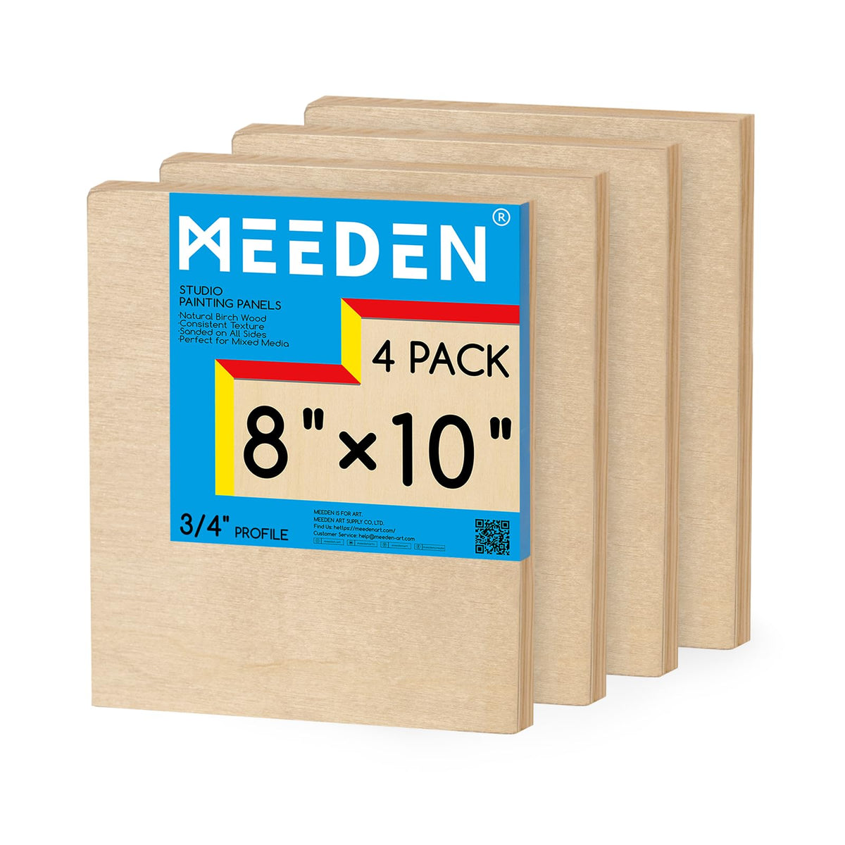 MEEDEN Unfinished Wood Canvas Board:18x18 Canvas Panel Pack of 2