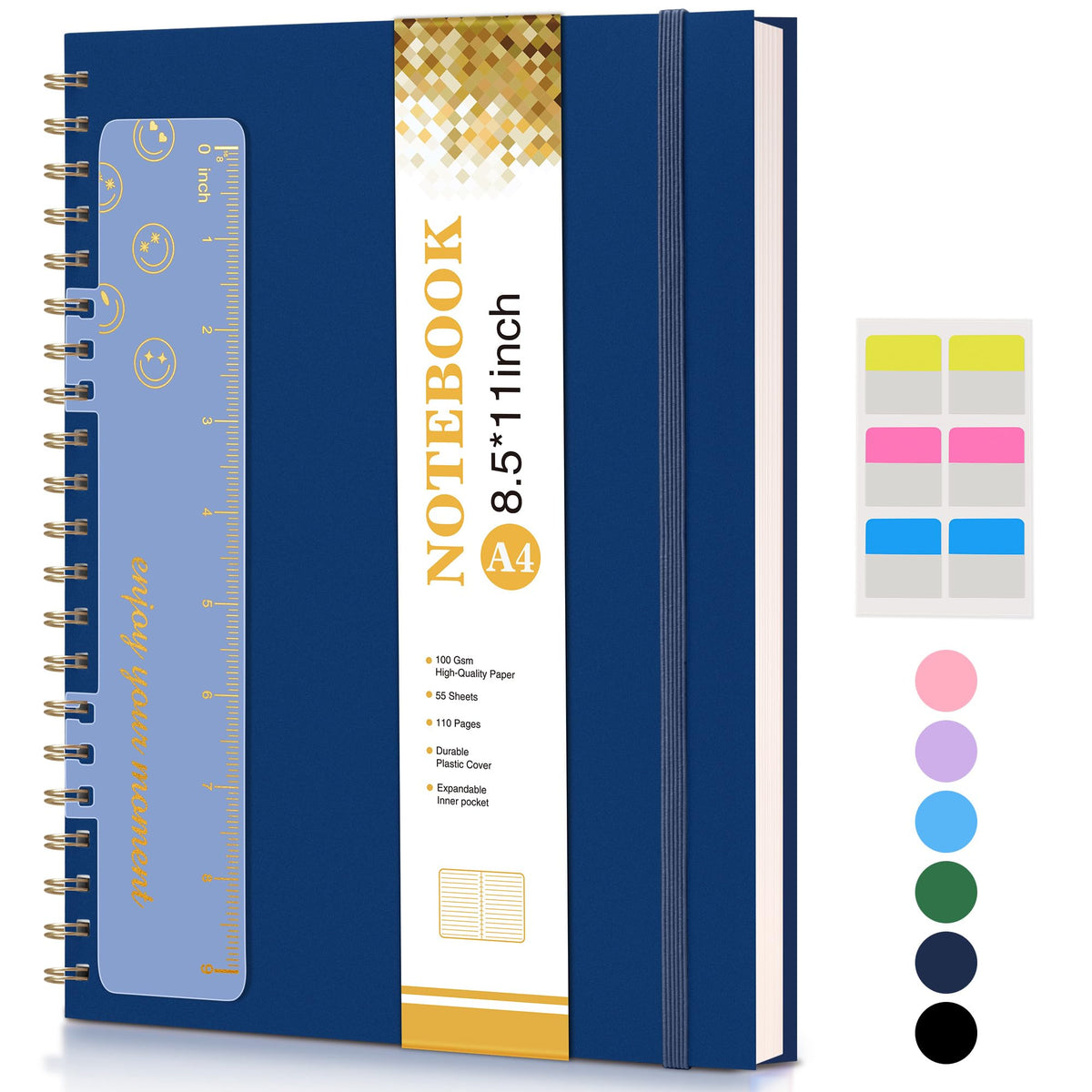 Blank Spiral Notebook Journal 8.5” x 11”, A4 Large Sketch Book for Women Men, 100 GSM Blank Paper Drawing Notebook, Hardcover Spiral Bound Sketchbook for Sketching Work School, Wildflower Mountainside