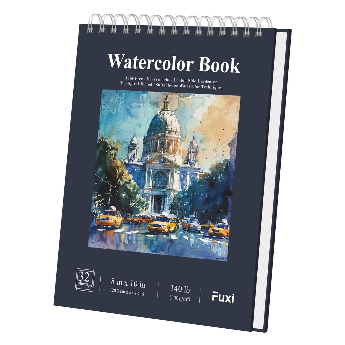 Fuxi Sketch Book 8.5x11, Top Spiral-Bound Sketchbook, 100Sheets_68lb/100gsm