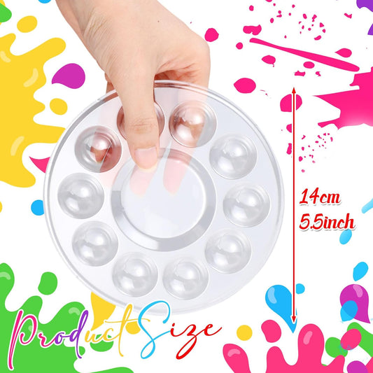 AmazingSpark 100 Pcs Paint Tray Palettes 5.5 in Disposable Round Paint Tray