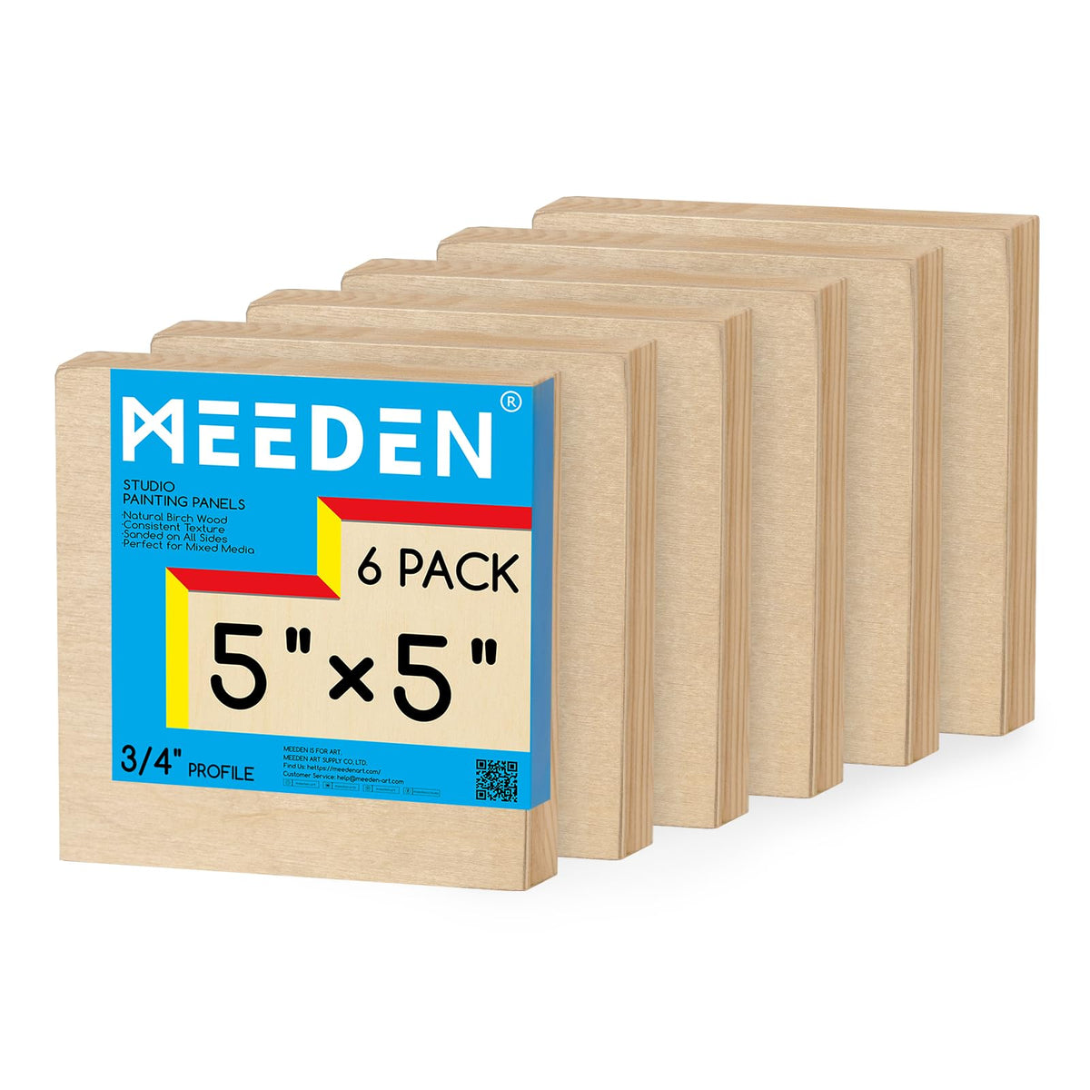 MEEDEN Unfinished Wood Canvas Board:18x18 Canvas Panel Pack of 2