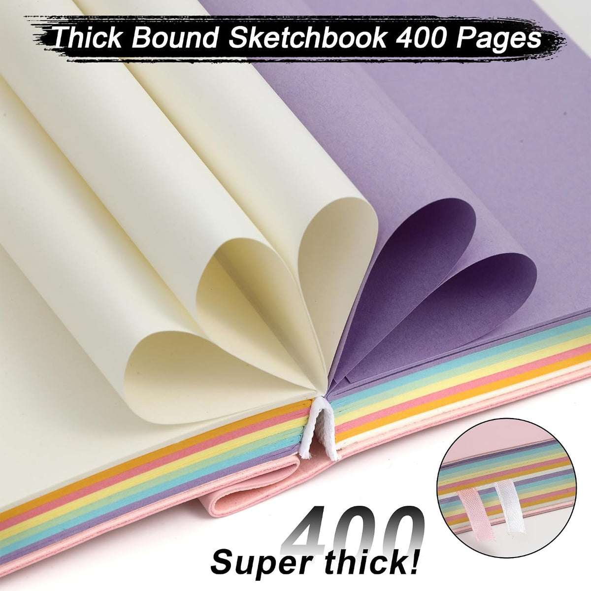 Thick Blank Notebook 400 Pages A6 Size100gsm Color Pages