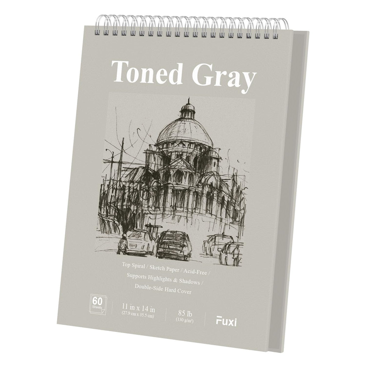 Fuxi 9" x 12" Sketch Book Set, Top Spiral Bound Sketchbook, 200 Sheets