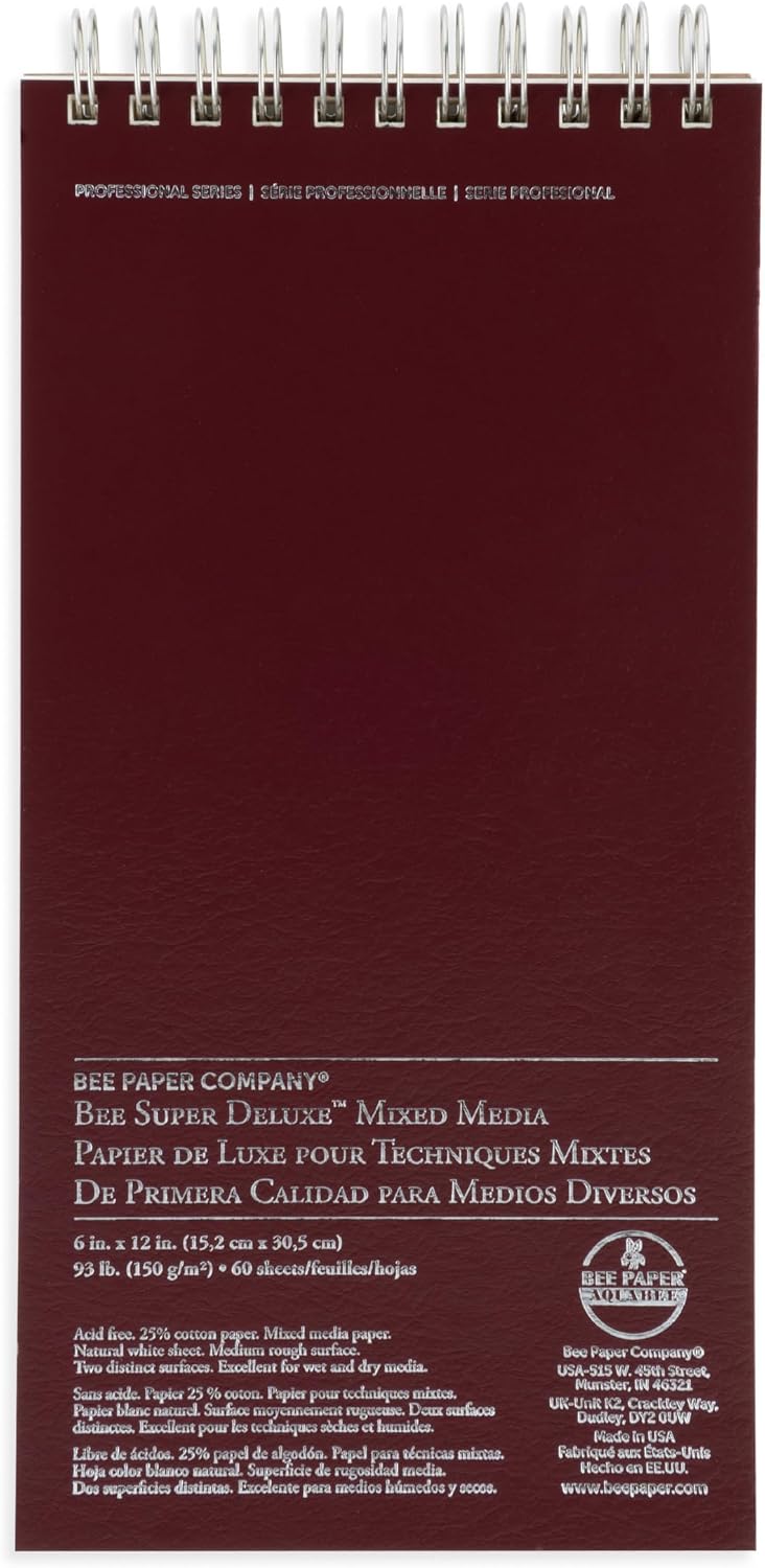 Bee Paper - 6"x 6" Super Deluxe Mixed Media Sketching Pad, 60 Sheets