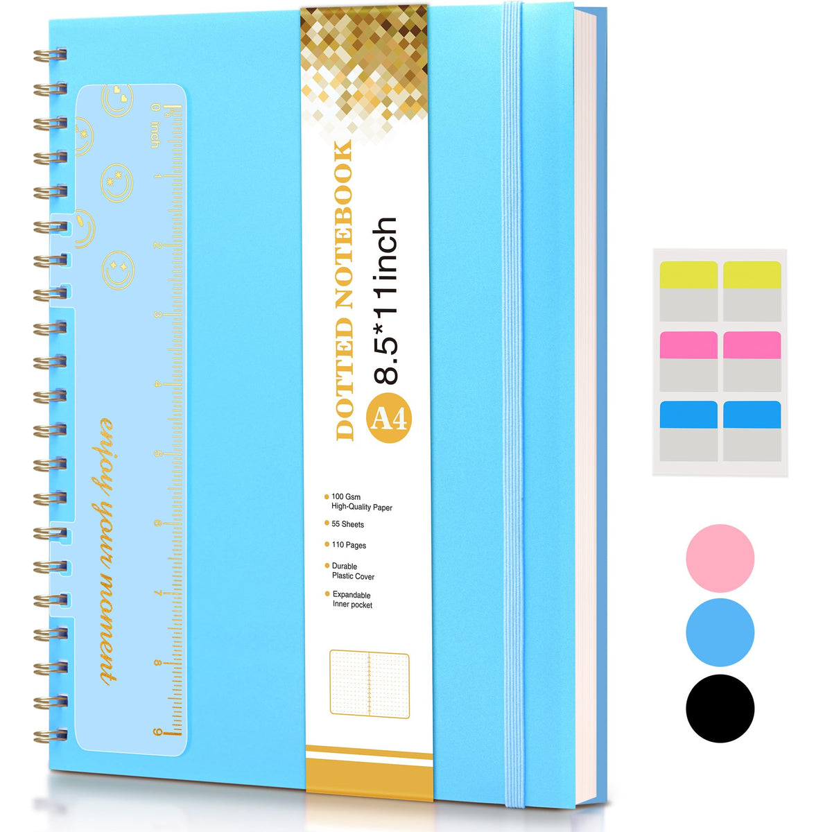 Blank Spiral Notebook Journal 8.5” x 11”, A4 Large Sketch Book for Women Men, 100 GSM Blank Paper Drawing Notebook, Hardcover Spiral Bound Sketchbook for Sketching Work School, Wildflower Mountainside